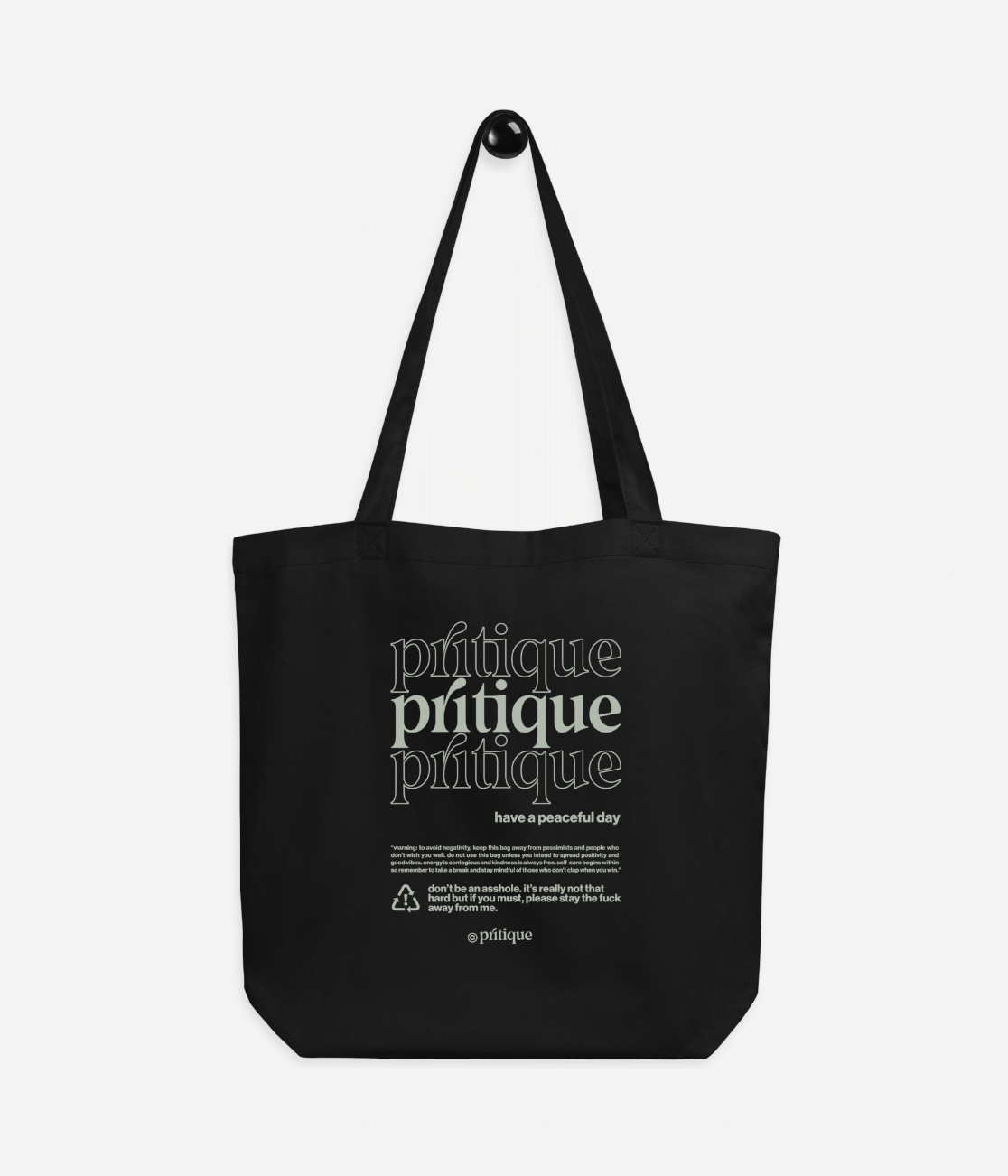 peaceful day eco tote