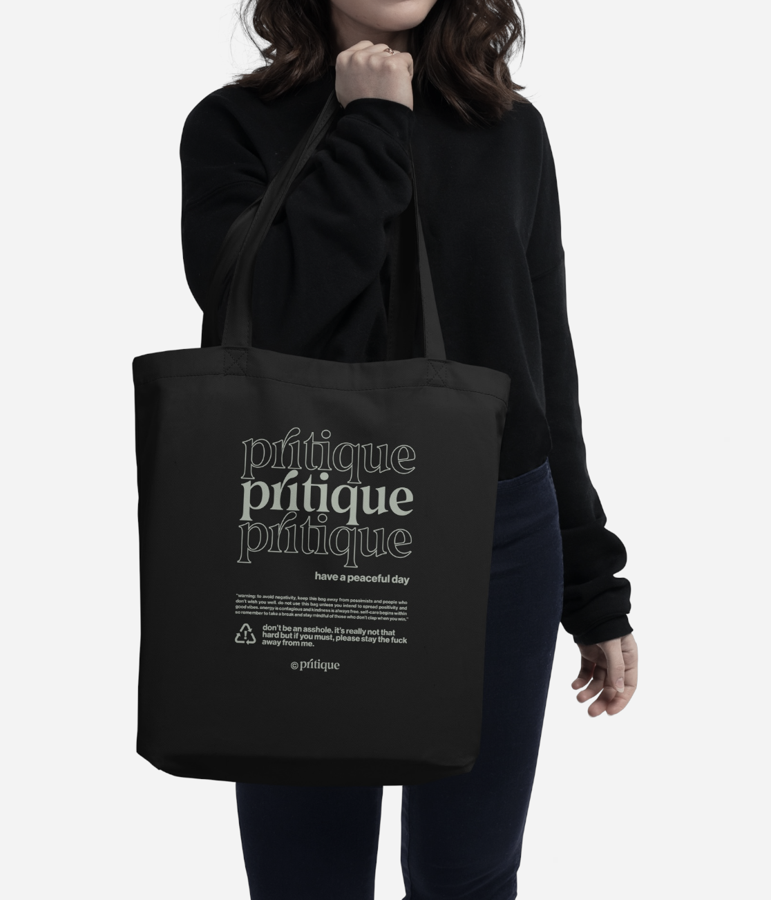 peaceful day eco tote