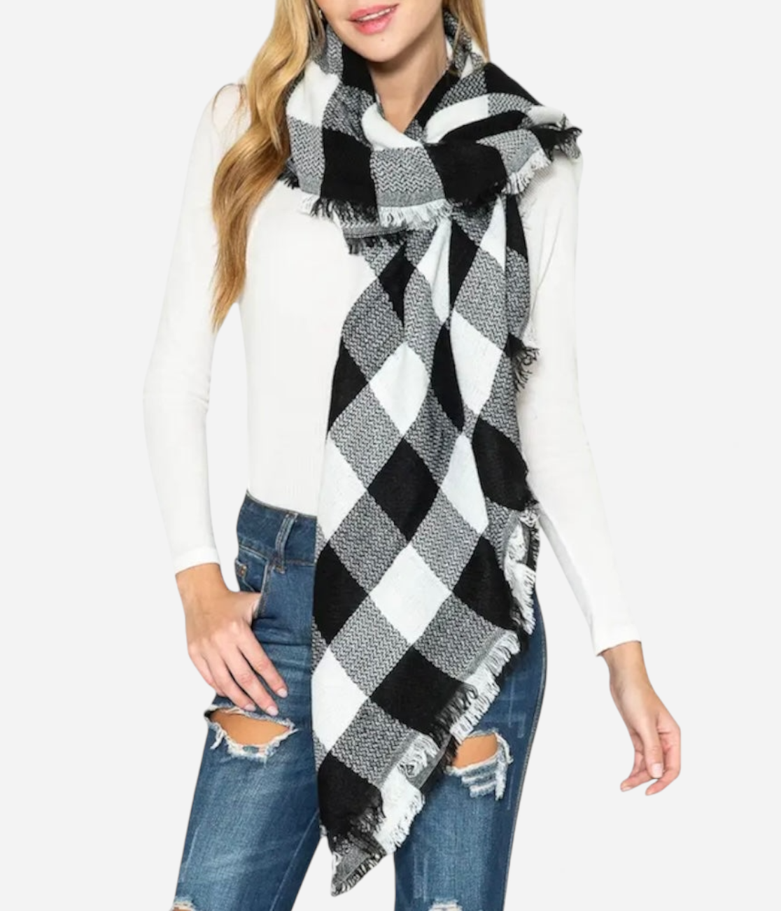 plaid blanket scarf