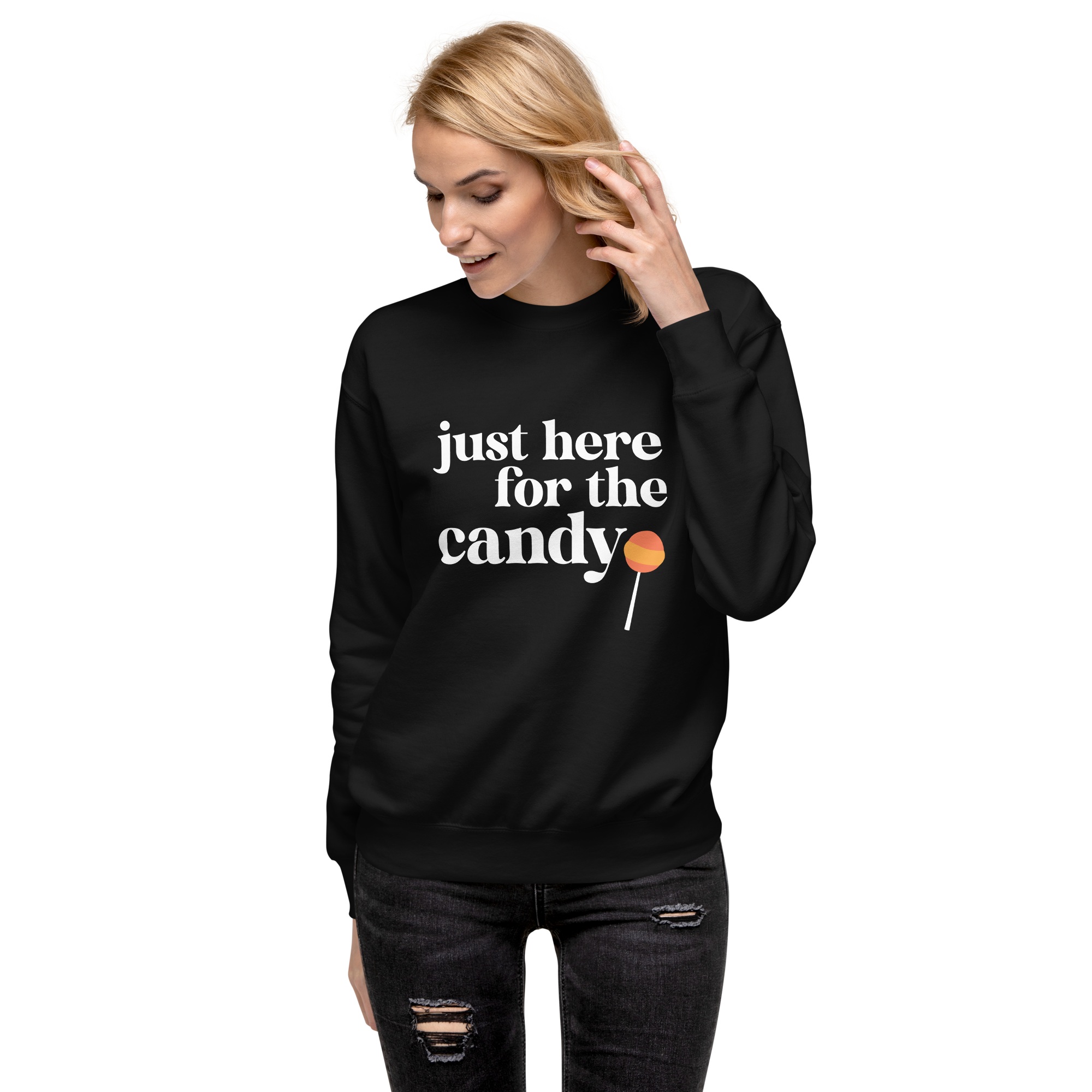 just the candy sweatshirt