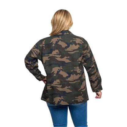 camo utility anorak jacket +size